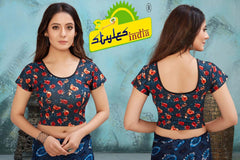 StylesIndia Cotton Lycra Stretchable Digital Printed Crew Neck Basic Tee – Vibrant & Trendy DN-Riddhi