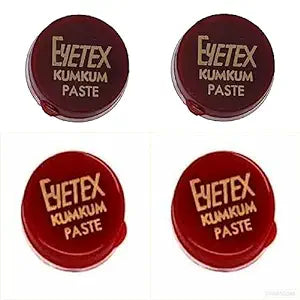 Eyetex Kumkum Paste Waterproof Long lasting, Smudge Proof | Pure and Natural Deep Colour, Long lasting | Enriched with Natural and Organic Ingredients (Each-2-Red & Maroon)