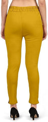 Women’s 2-Piece Co-Ord Set – Mustard Stretchable Pants with Elastic Waist & Half Sleeve Crop Top | Casual, Lounge & Everyday Wear Outfit