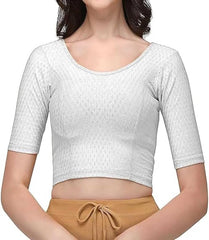 Women’s 2-Piece Lounge & Casual Set – White Wide Leg Pants with Elastic Waist & Half Sleeve Stretch Crop Top | Comfortable Everyday Wear Outfit