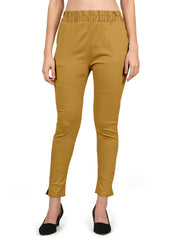 Women's Ankle Length Elastic Waist Cotton Pants, 4 Way Stretchable Slim Fit Casual Pant