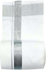 StylesIndia Cotton Saree Border Dhoti with Pocket | Kerala Kasavu Vesti Mundu | Traditional Kattikko Ottikko Men's Dhoti