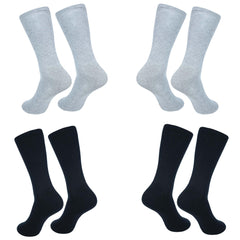 Crew Socks for Women|Cotton Blend Solid Color Crew Full Length Washable Casual Wear Business Socks|Pack of 4