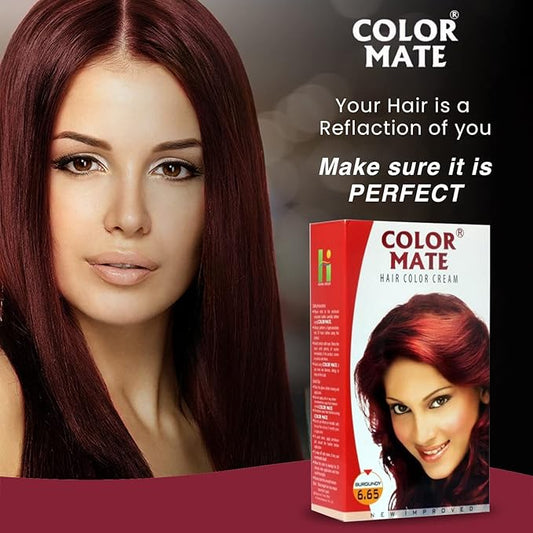 Color Mate Hair Color Cream-130ml Burgundy