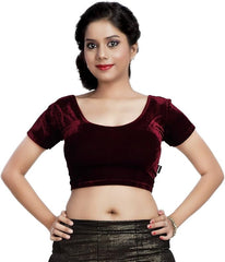Stylesindia Women's Velvet Stretchable Sari Blouse(for Bust Size 32-38 inches)