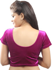 Women's Velvet Stretchable Sari Blouse XXL (for Bust Size 34-38 inches)