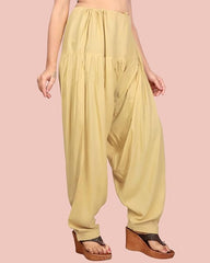 Stylesindia Women's Loose Fit Rayon Dhoti Pants | Free Size Patiala Salwar Bottom | Comfortable Harem Pants for Casual & Ethnic Wear (26-38 Inch Waist)