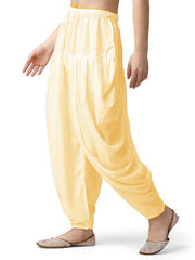 Stylesindia Women's Loose Fit Rayon Dhoti Pants | Free Size Patiala Salwar Bottom | Comfortable Harem Pants for Casual & Ethnic Wear (26-38 Inch Waist)