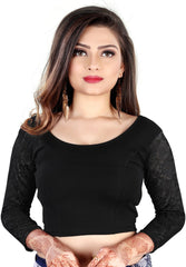 Stylesindia Women's Cotton Lycra Stretchable Blouse | Designer Capri Tops & Tees | Versatile Ethnic & Casual Wear DNo:106