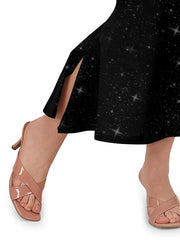 Women's High Waist Shimmer Maxi Skirt | Slim Fit Bodycon Pencil Skirt for Party, Club, Night Out & Special Occasions