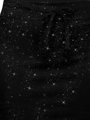 Women's High Waist Shimmer Maxi Skirt | Slim Fit Bodycon Pencil Skirt for Party, Club, Night Out & Special Occasions