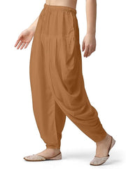 Stylesindia Women's Loose Fit Rayon Dhoti Pants | Free Size Patiala Salwar Bottom | Comfortable Harem Pants for Casual & Ethnic Wear (26-38 Inch Waist)