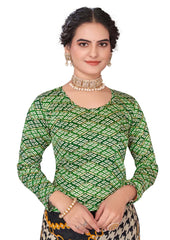 StylesIndia Women's Cotton Lycra Stretchable Printed Full Sleeve Crew Neck Basic Tee – Trendy & Comfortable DN-Arya