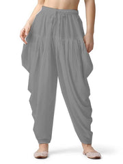 Stylesindia Women's Loose Fit Rayon Dhoti Pants | Free Size Patiala Salwar Bottom | Comfortable Harem Pants for Casual & Ethnic Wear (26-38 Inch Waist)