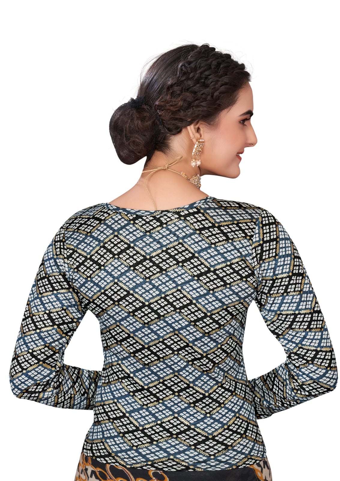 StylesIndia Women's Cotton Lycra Stretchable Printed Full Sleeve Crew Neck Basic Tee – Trendy & Comfortable DN-Arya