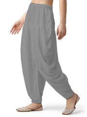 Stylesindia Women's Loose Fit Rayon Dhoti Pants | Free Size Patiala Salwar Bottom | Comfortable Harem Pants for Casual & Ethnic Wear (26-38 Inch Waist)