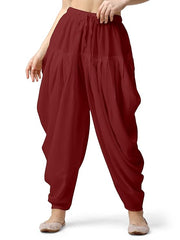 Stylesindia Women's Loose Fit Rayon Dhoti Pants | Free Size Patiala Salwar Bottom | Comfortable Harem Pants for Casual & Ethnic Wear (26-38 Inch Waist)