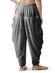 Stylesindia Women's Loose Fit Rayon Dhoti Pants | Free Size Patiala Salwar Bottom | Comfortable Harem Pants for Casual & Ethnic Wear (26-38 Inch Waist)