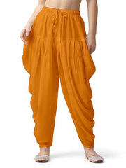 Stylesindia Women's Loose Fit Rayon Dhoti Pants | Free Size Patiala Salwar Bottom | Comfortable Harem Pants for Casual & Ethnic Wear (26-38 Inch Waist)