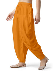 Stylesindia Women's Loose Fit Rayon Dhoti Pants | Free Size Patiala Salwar Bottom | Comfortable Harem Pants for Casual & Ethnic Wear (26-38 Inch Waist)