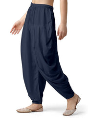 Stylesindia Women's Loose Fit Rayon Dhoti Pants | Free Size Patiala Salwar Bottom | Comfortable Harem Pants for Casual & Ethnic Wear (26-38 Inch Waist)