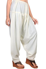 Stylesindia Women's Loose Fit Rayon Dhoti Pants | Free Size Patiala Salwar Bottom | Comfortable Harem Pants for Casual & Ethnic Wear (26-38 Inch Waist)