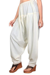 Stylesindia Women's Loose Fit Rayon Dhoti Pants | Free Size Patiala Salwar Bottom | Comfortable Harem Pants for Casual & Ethnic Wear (26-38 Inch Waist)