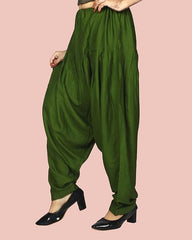 Stylesindia Women's Loose Fit Rayon Dhoti Pants | Free Size Patiala Salwar Bottom | Comfortable Harem Pants for Casual & Ethnic Wear (26-38 Inch Waist)