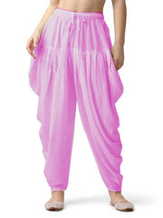 Stylesindia Women's Loose Fit Rayon Dhoti Pants | Free Size Patiala Salwar Bottom | Comfortable Harem Pants for Casual & Ethnic Wear (26-38 Inch Waist)