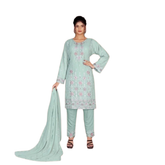 Women’s Fox Georgette Embroidered Salwar Kameez Suit Set with Dupatta – Designer Ethnic Kurta Pant Set with Viscose Silk Bottom & Santoon Lining – Festive, Wedding & Party Wear Traditional Dress for Women