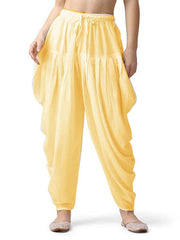 Stylesindia Women's Loose Fit Rayon Dhoti Pants | Free Size Patiala Salwar Bottom | Comfortable Harem Pants for Casual & Ethnic Wear (26-38 Inch Waist)