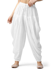 Stylesindia Women's Loose Fit Rayon Dhoti Pants | Free Size Patiala Salwar Bottom | Comfortable Harem Pants for Casual & Ethnic Wear (26-38 Inch Waist)