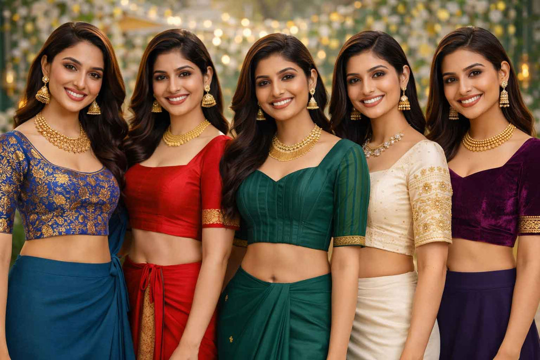 Discover elegant saree blouses crafted for comfort and style. Featuring stretchable, cotton and designer blouses with flattering fits, perfect for daily wear, festivals and weddings. Easy to pair with cotton, silk and handloom sarees.