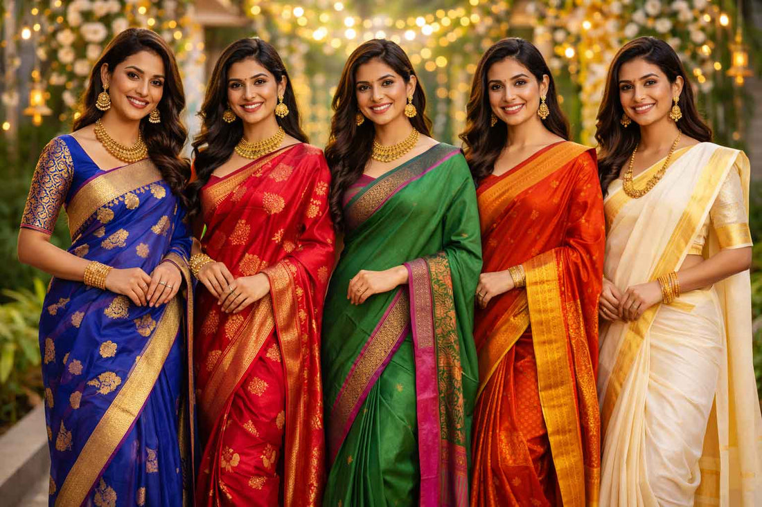 Shop premium Indian sarees online – cotton, silk, handloom & designer sarees. Perfect for festivals, weddings & daily wear. Worldwide shipping.