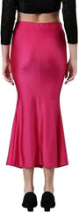 Women’s 2-Piece Ethnic Set – Hot Pink Mermaid Maxi Skirt with Drawstring Waist & Matching Half Sleeve Crop Top | Festive & Traditional Wear