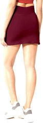 Women’s 2-Piece Athleisure & Casual Set – Stretchable Skort with Built-in Shorts & Lace Half Sleeve Crop Blouse | Stylish Comfort Wear Outfit
