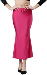 Women’s 2-Piece Ethnic Set – Hot Pink Mermaid Maxi Skirt with Drawstring Waist & Matching Half Sleeve Crop Top | Festive & Traditional Wear