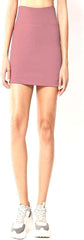 Skirt with Shorts for Women's & Girl's Solid High Waist Flared Skater Short Mini Skirt