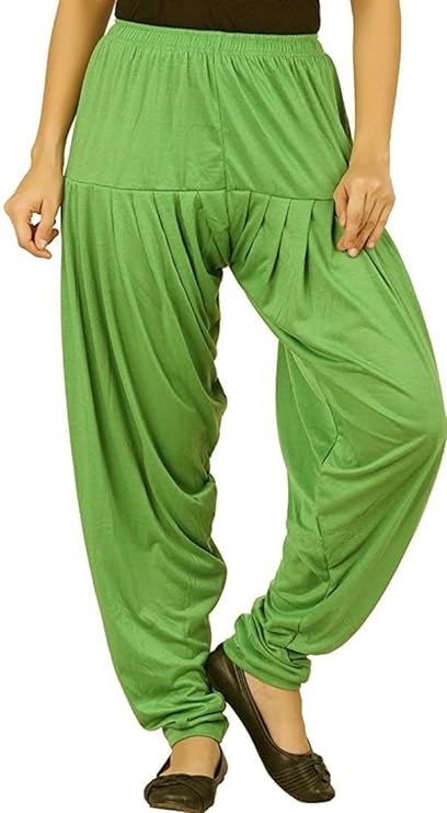 Stylesindia Women's Cotton Lycra Patiala Pant for Workout Yoga Pant (Cotton Lycra, Henna)