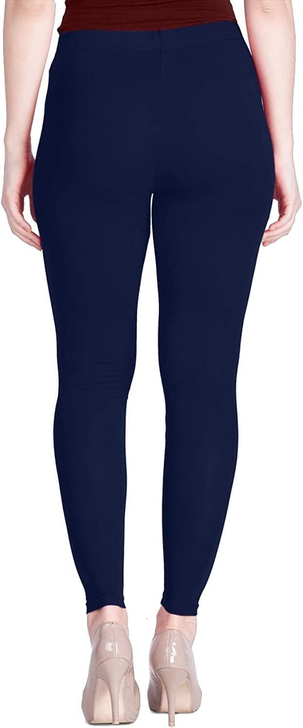 Stylesindia Women Leggings Breathable Women Wear Versatile Tights for Women Elastic Waistband Comfort Lady Leggings (Cotton, Navy)