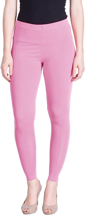 Stylesindia Women Leggings Breathable Women Wear Versatile Tights for Women Elastic Waistband Comfort Lady Leggings (Cotton, Baby Pink)