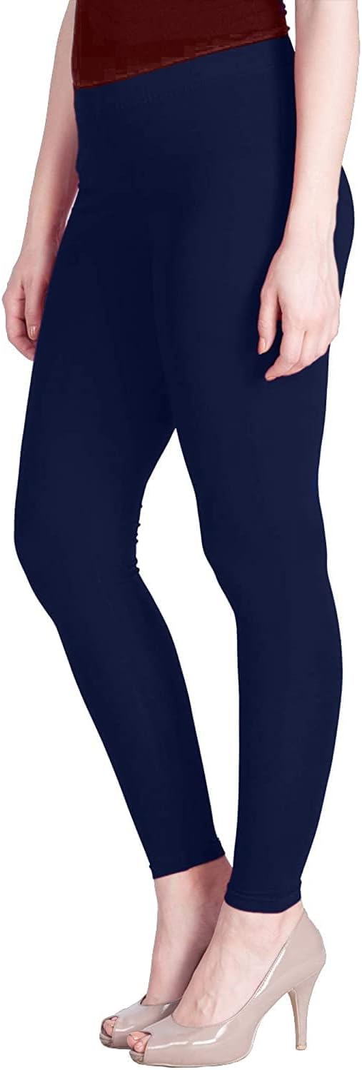 Stylesindia Women Leggings Breathable Women Wear Versatile Tights for Women Elastic Waistband Comfort Lady Leggings (Cotton, Navy)