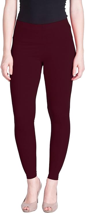 Stylesindia Women Leggings Breathable Women Wear Versatile Tights for Women Elastic Waistband Comfort Lady Leggings (Cotton, Wine)