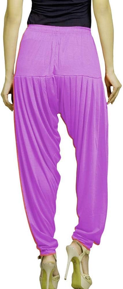 Stylesindia Women's Cotton Lycra Patiala Pant for Workout Yoga Pant (Cotton Lycra, Onion)