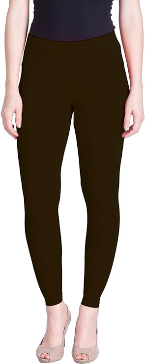 Stylesindia Women Leggings Breathable Women Wear Versatile Tights for Women Elastic Waistband Comfort Lady Leggings (Cotton, Brown)