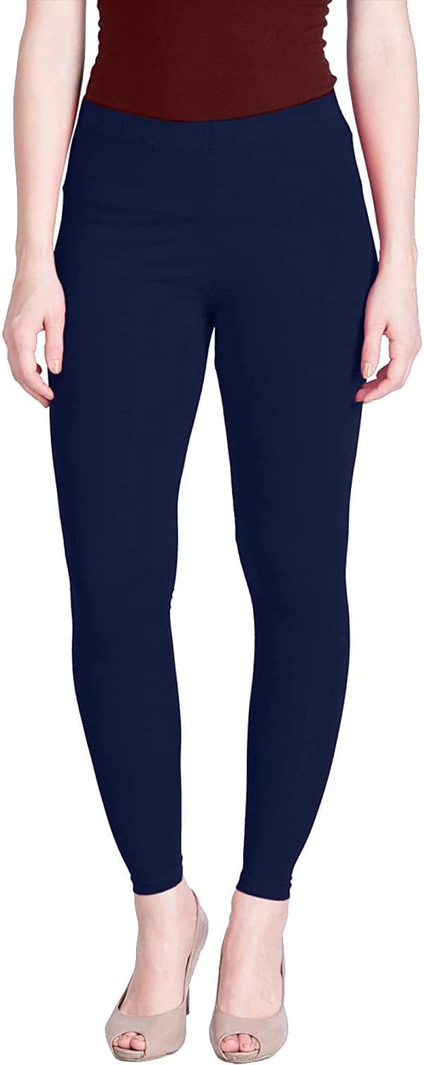 Stylesindia Women Leggings Breathable Women Wear Versatile Tights for Women Elastic Waistband Comfort Lady Leggings (Cotton, Navy)