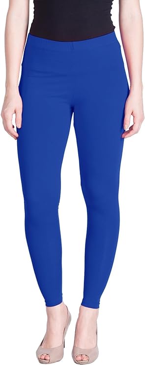 Stylesindia Women Leggings Breathable Women Wear Versatile Tights for Women Elastic Waistband Comfort Lady Leggings (Cotton, Royal Blue)