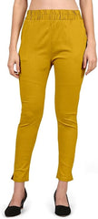 Women’s 2-Piece Co-Ord Set – Mustard Stretchable Pants with Elastic Waist & Half Sleeve Crop Top | Casual, Lounge & Everyday Wear Outfit