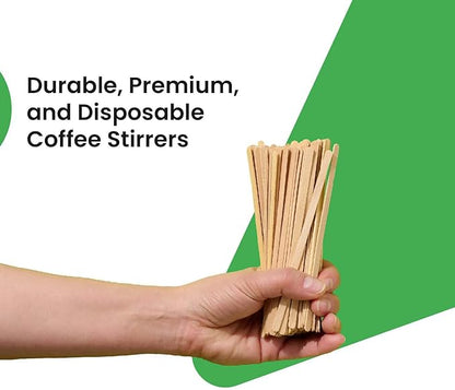 nalAmudhu Disposable Birchwood Coffee Stirrer Sticks | Tea Stirrer | Beverage Stirrer | Craft Stick 4.5 inch with Round end 250 Count