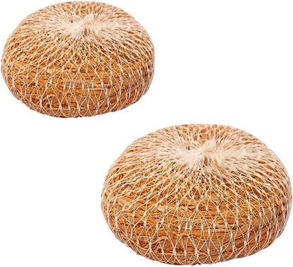 nalAmudhu VETIVER (Khus) Premium Natural Bio-Degradable Bath Scrub Loofah | Exfoliating Body Scrub (Pack of 2)